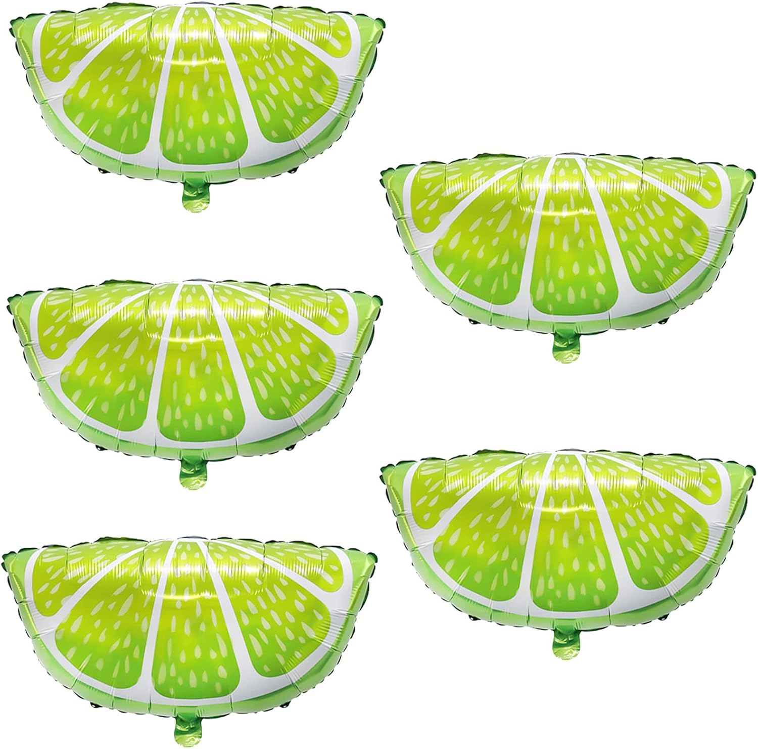 10 globos de fruta y lima, grandes frutas verdes de limón, globos redondos de Mylar de limón para verano, cosecha de Acción de Gracias, otoño,
