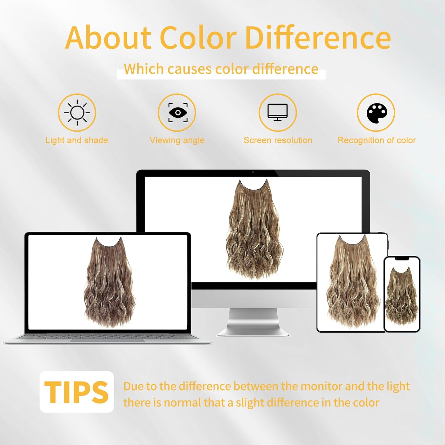 Extensiones de cabello con alambre invisible de 20 pulgadas, extensiones sintéticas de alambre transparente ajustable, 4 extensiones de cabello