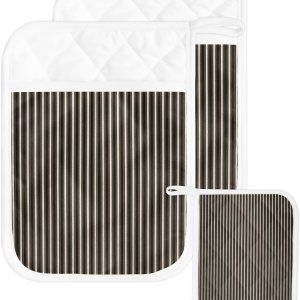 Juego de 2 agarraderas de tela de toalla para cocina, antideslizantes, aislantes y térmicas, con bolsillo, guantes gruesos para horno, posavasos Juego de 2 agarraderas de tela de toalla para cocina, antideslizantes, aislantes y térmicas, con bolsillo, guantes gruesos para horno, posavasos