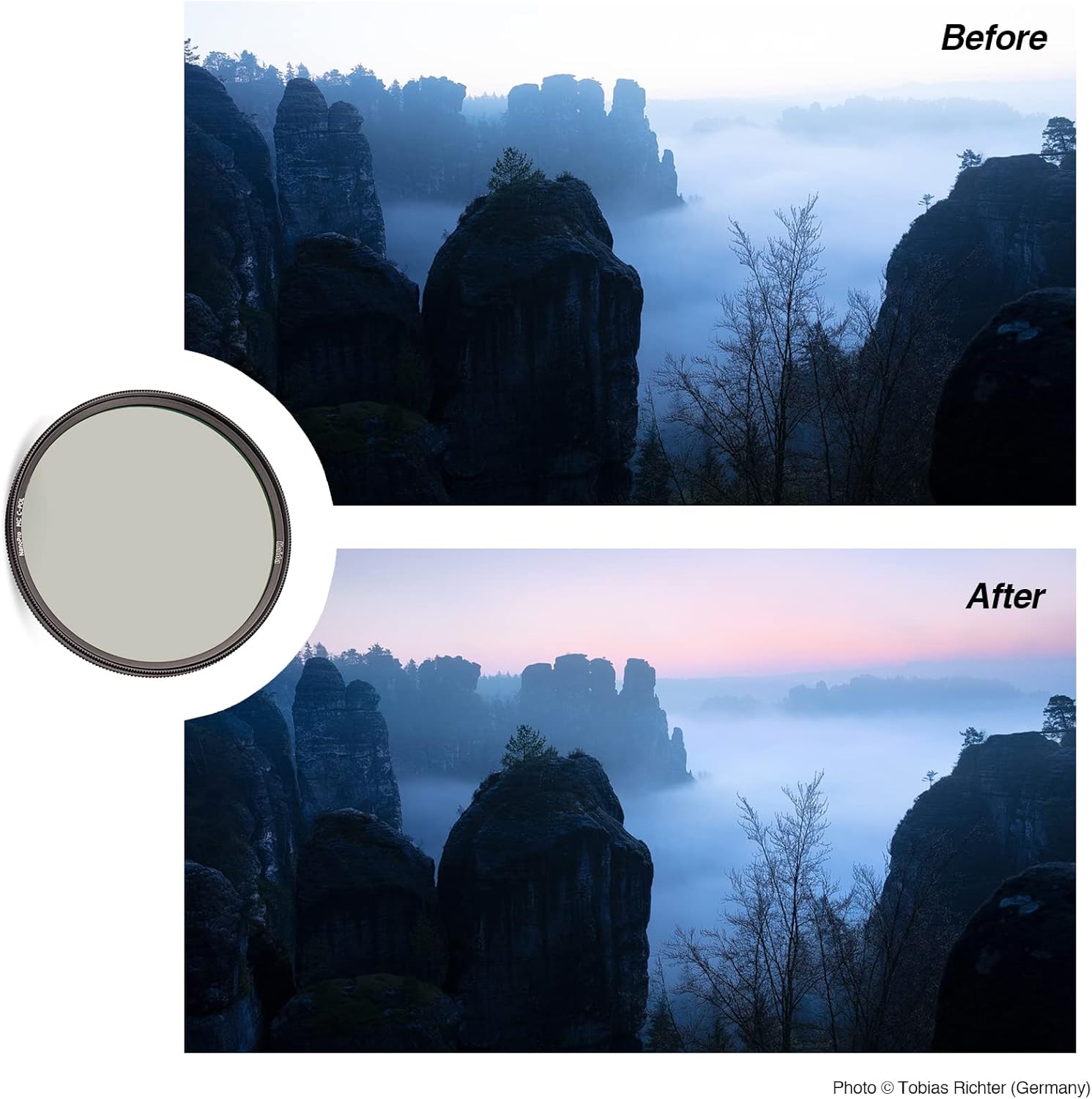 Haida Filtro CPL para lente de cámara, filtro polarizador circular, vidrio óptico, revestimiento nano de múltiples revestimientos, vidrio óptico,