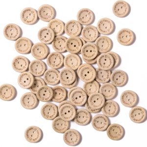 100 botones de madera de 34 pulgadas para manualidades, 2 agujeros, forma redonda, de madera, hechos a mano, con botones de amor, botones de madera 100 botones de madera de 34 pulgadas para manualidades, 2 agujeros, forma redonda, de madera, hechos a mano, con botones de amor, botones de madera