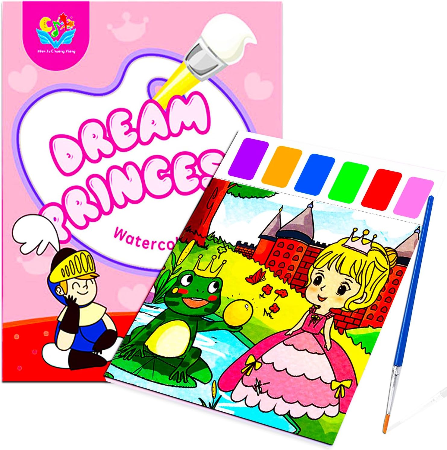 YXOTJHS Juegos de pintura de acuarela para niños, pintura grande con libros de agua, libros de acuarela para colorear para niños de 4 a 8 años,