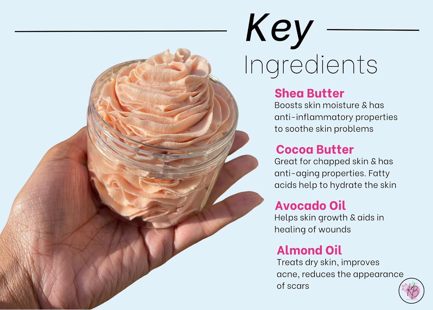 Butter by Elle  Deep Moisturizing Whipped Body Butter Skincare  For Women and Men with Shea Butter  Cocoa Butter  Avocado Oil  Great for dry skin