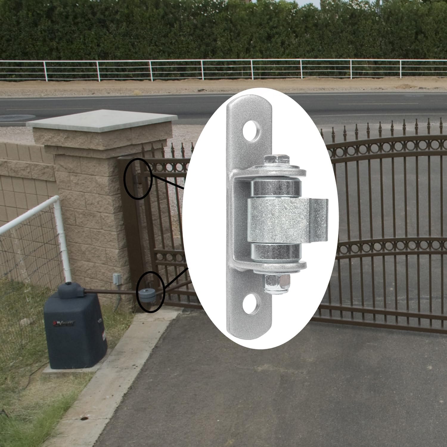 Gudwells Heavy Duty7″ medio perno en soldadura en bisagras de puerta de cojinete sellado para puertas grandes de hierro pesado de hasta 1100 libras,
