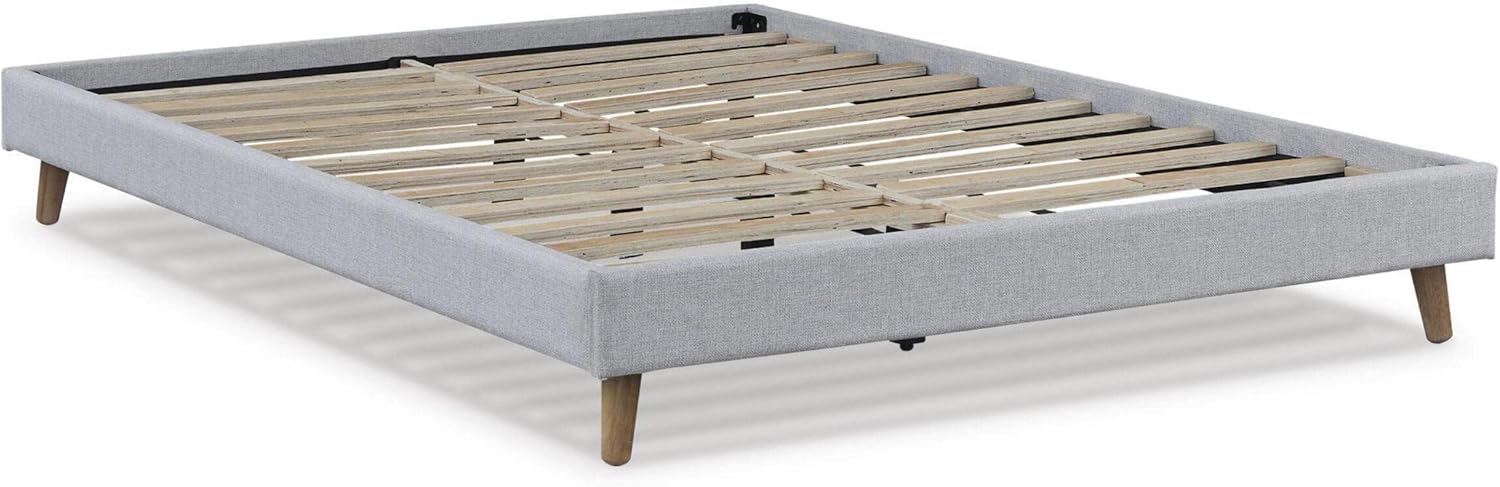 Signature Design by Ashley Base de cama tapizada Tannally, matrimonial, color beige