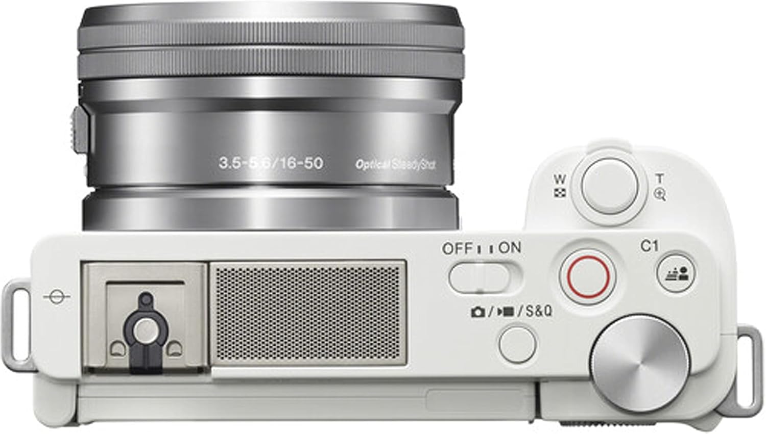 Sony ZV-E10 – Cámara sin espejo (blanco) con lente de 0.630-1.969 in + memoria de 128 GB + luz de video LED + funda, estuche de agarre estable,