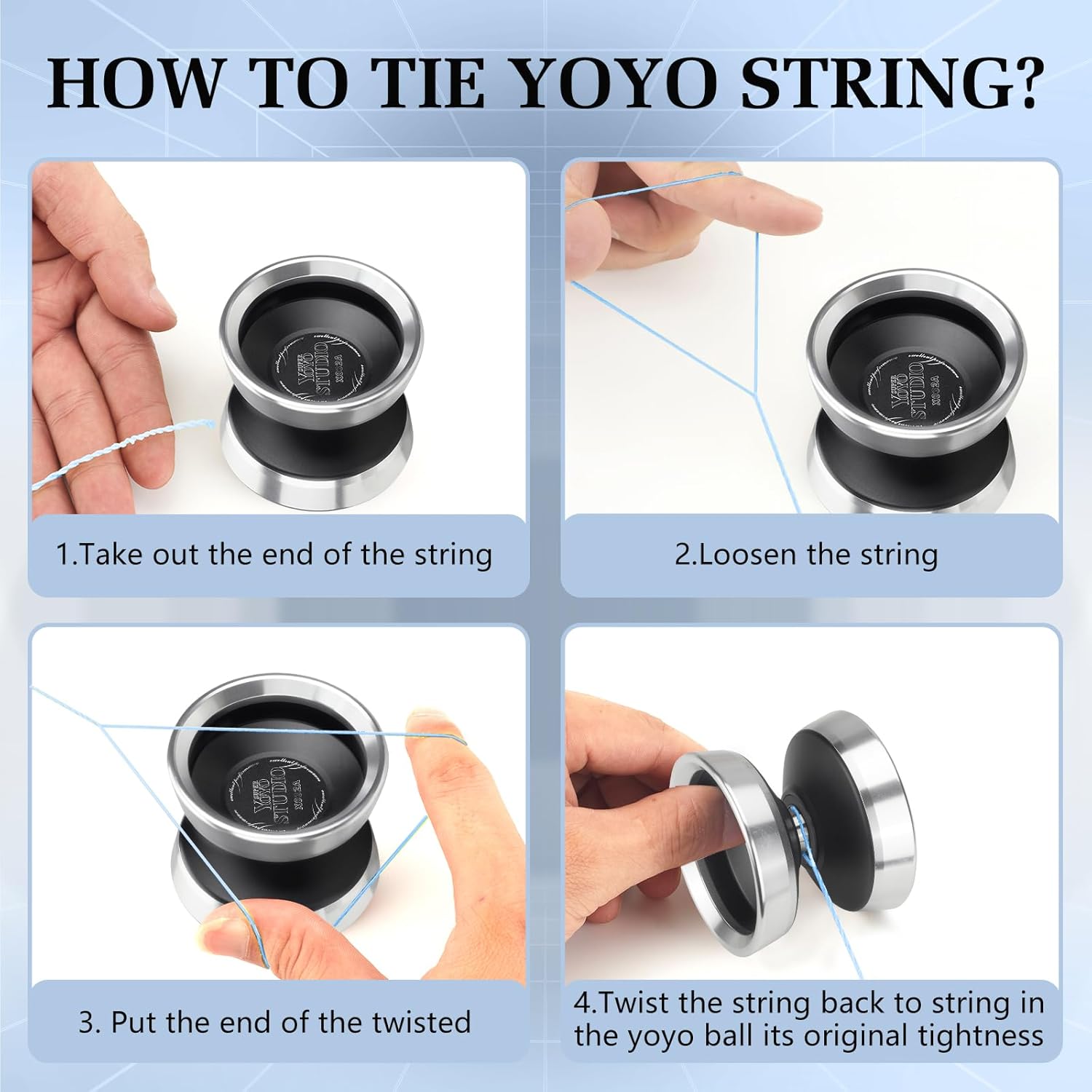 YOYOSTUDIO Yoyo Yoyos profesionales bimetálicos con doble anillo de aleación de aluminio, trucos profesionales yoyos para adultos, yoyo bimetálico