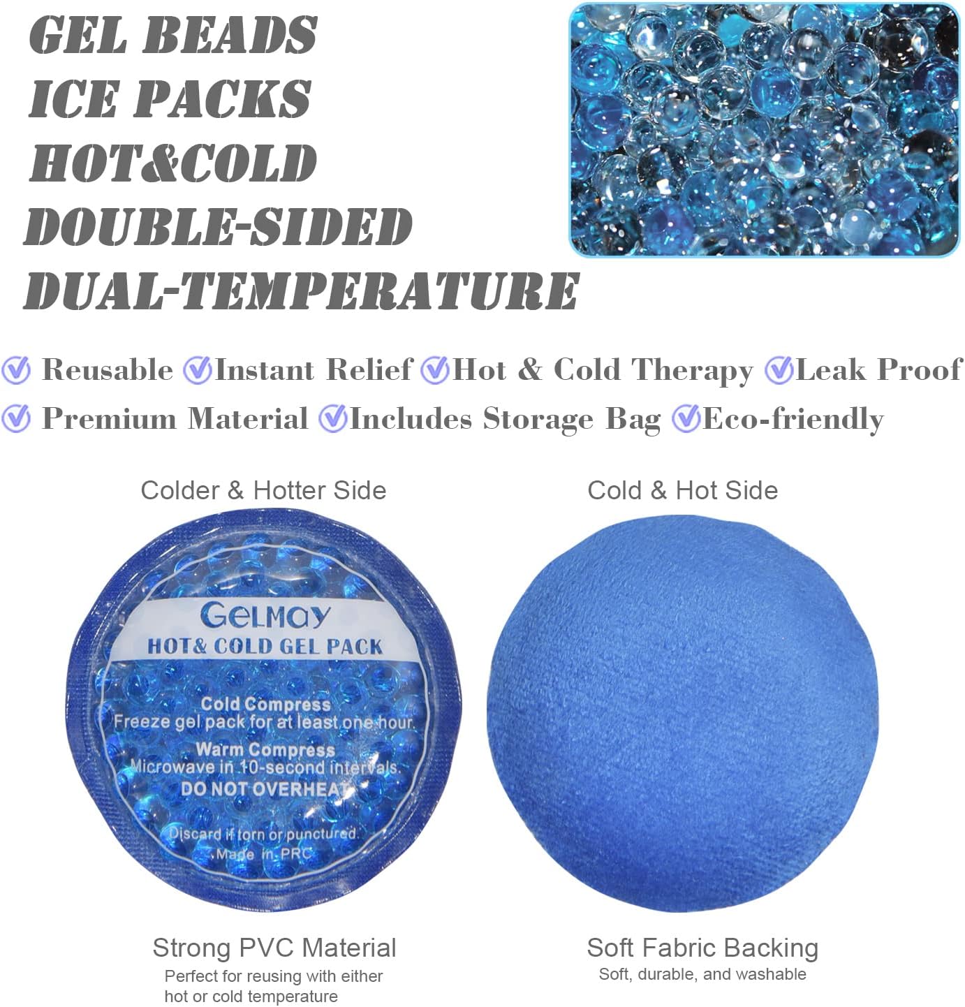 GELMAY Parches de ojo de hielo para ojos fríos y calientes para ojos de estrabismo perezosos hinchados, parche de seda pura médico después de