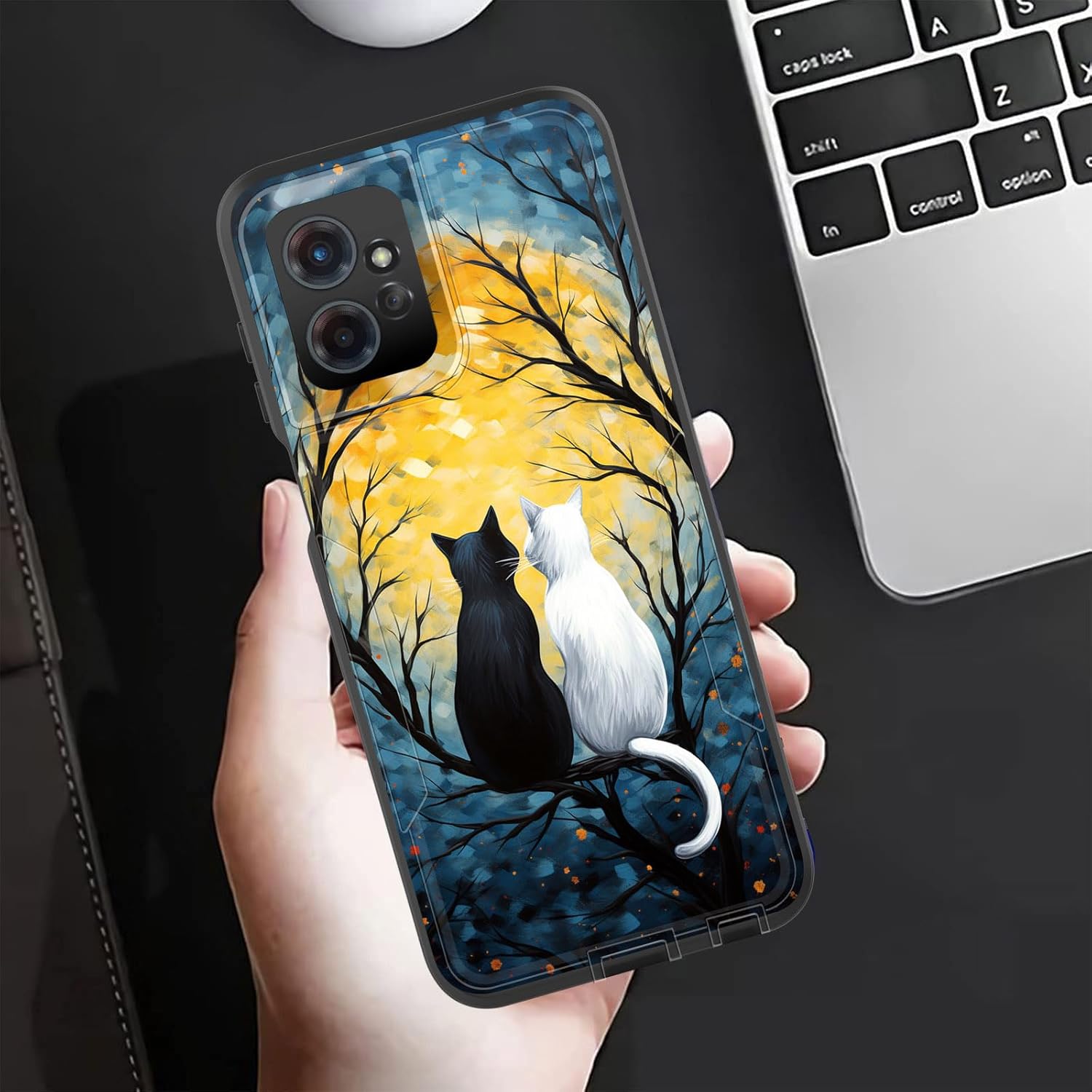 Funda para Moto G Power 5G 2023, híbrida de doble capa (compatible con montaje magnético) a prueba de golpes, protección contra caídas para Motorola