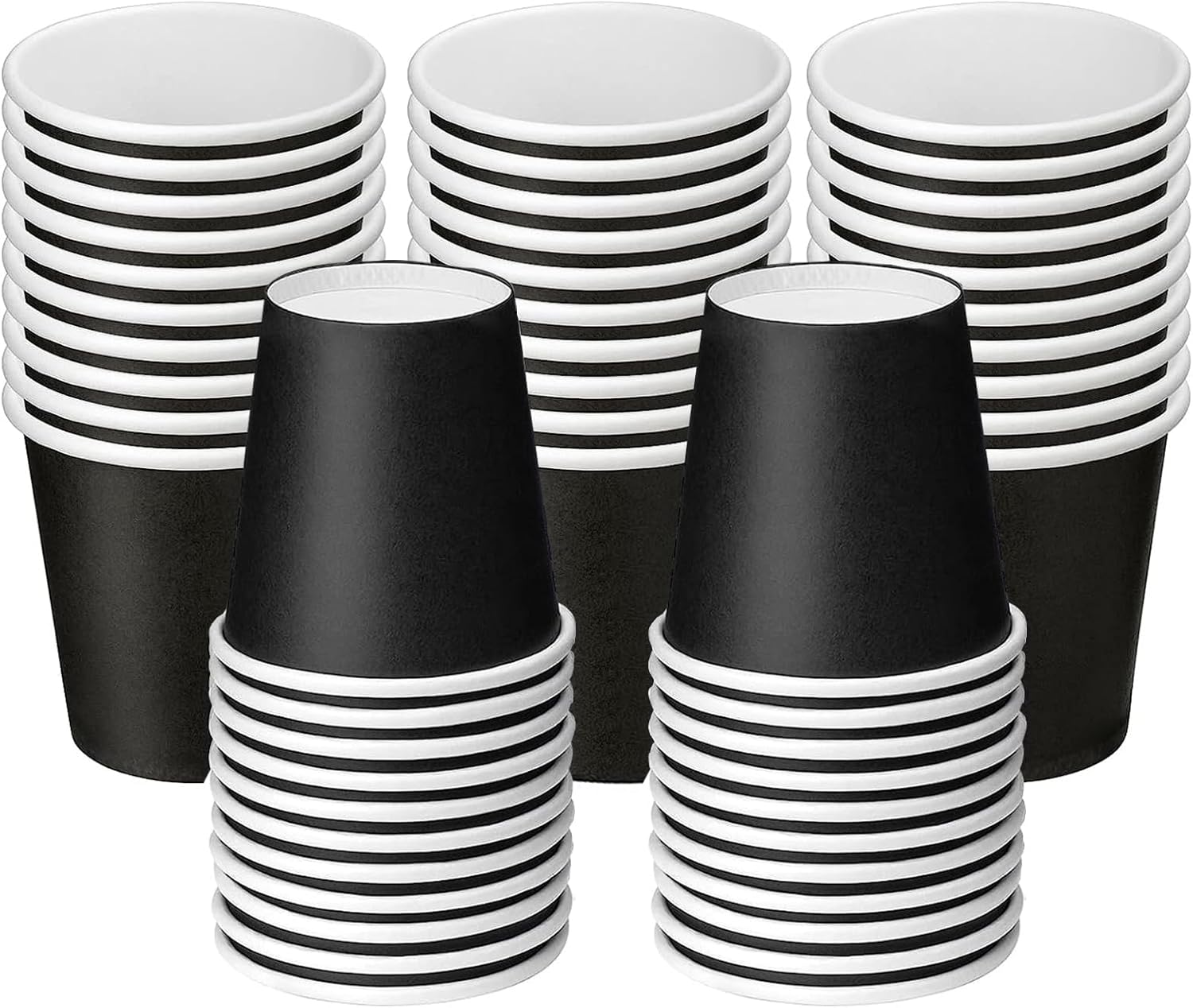 Paquete de 50 vasos desechables pequeños para enjuague bucal de baño, vasos de papel para baño, tazas de papel para aperitivos, baño, expreso,