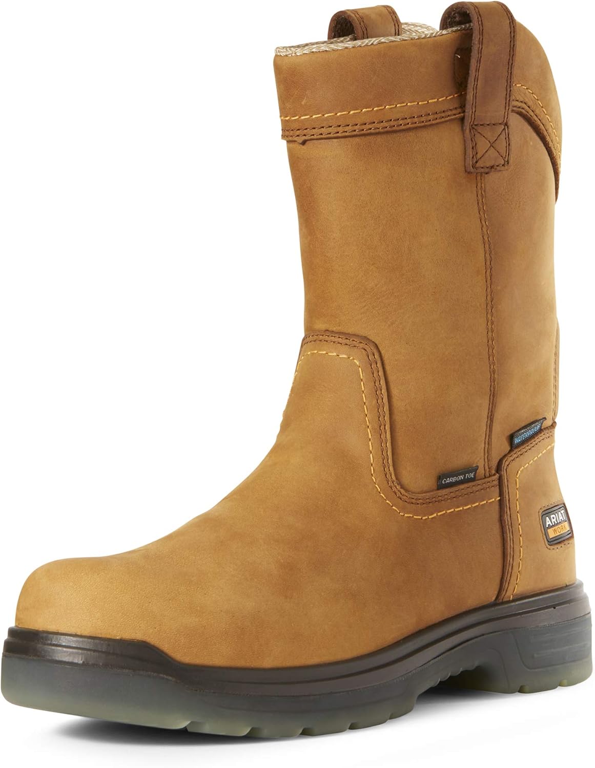 ARIAT Botas de trabajo Turbo Pull-On impermeables con punta de carbono para hombre