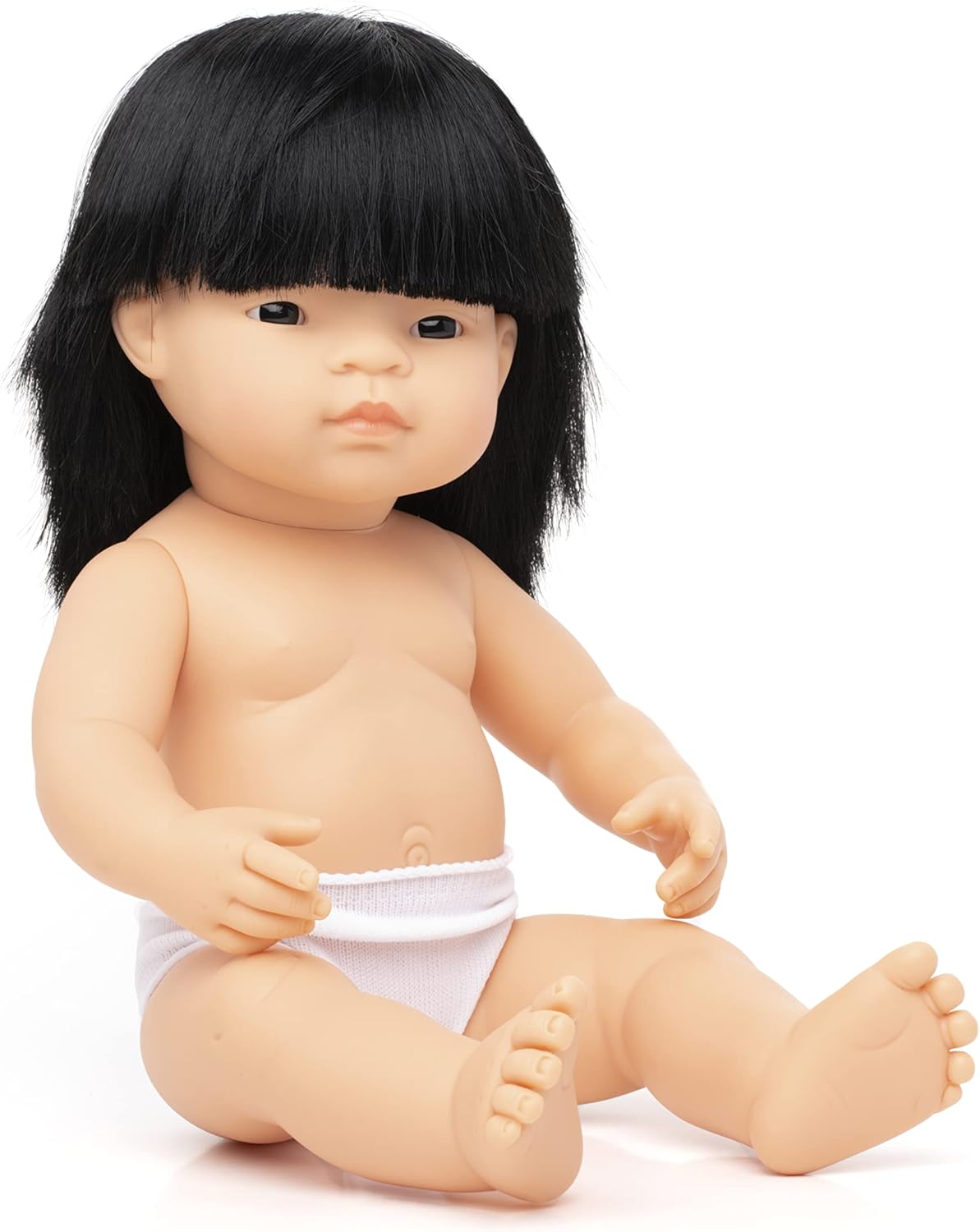 Muñeca de bebé anatómicamente correcta de 15 pulgadas de Miniland, Chica asiática