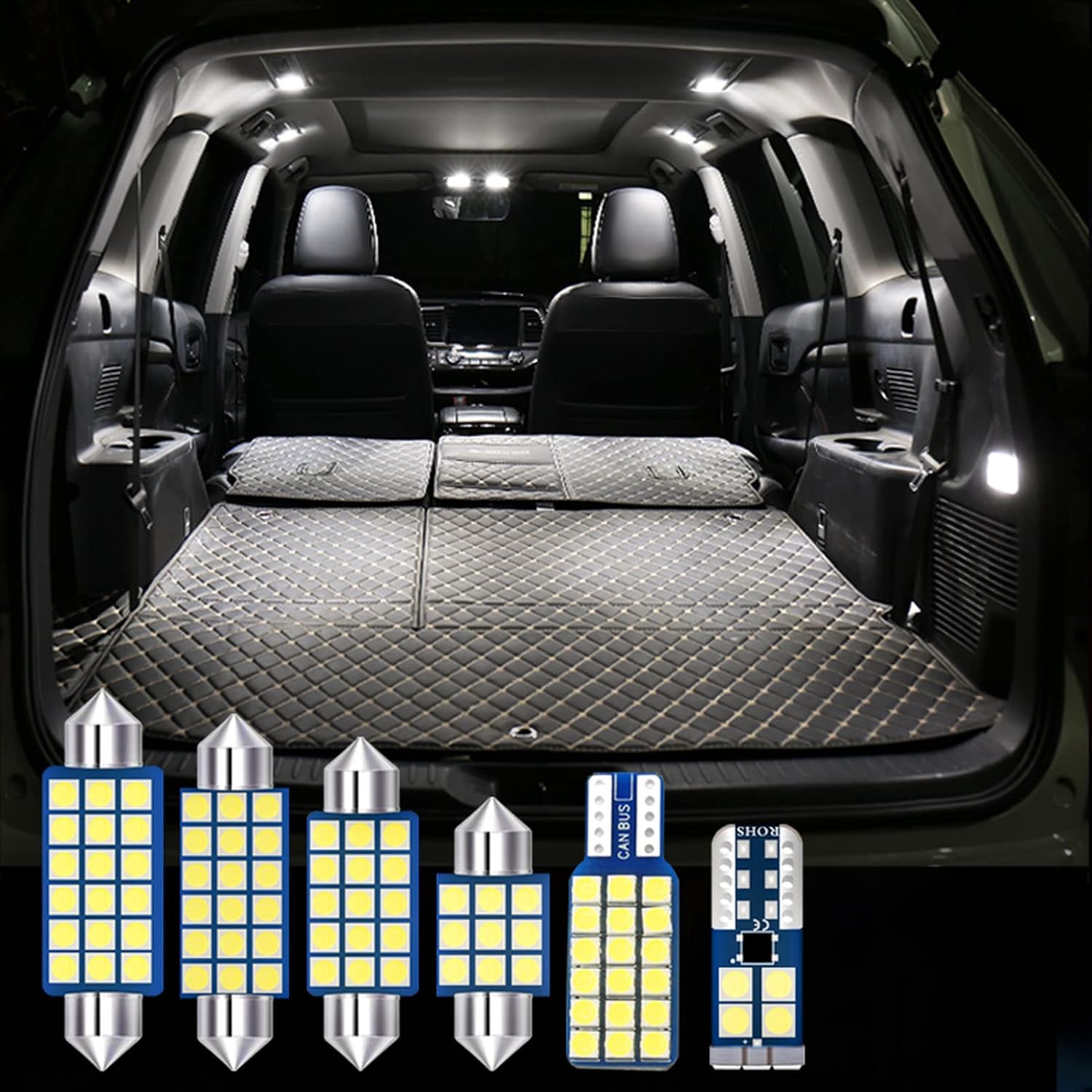 LMLZNP 4 bombillas LED para coche, luces de lectura de cúpula interior, para Nissan Sentra Sylphy B17 2012 2013 2014 2015 2016, accesorios