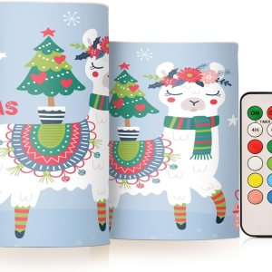 Cute Llama Christmas Gift Flameless Candles with Remote Timers Xmas Bird Pillar Candles for Bedroom Bathroom Outdoor Party Garden Ambient Lighting Cute Llama Christmas Gift Flameless Candles with Remote Timers Xmas Bird Pillar Candles for Bedroom Bathroom Outdoor Party Garden Ambient Lighting