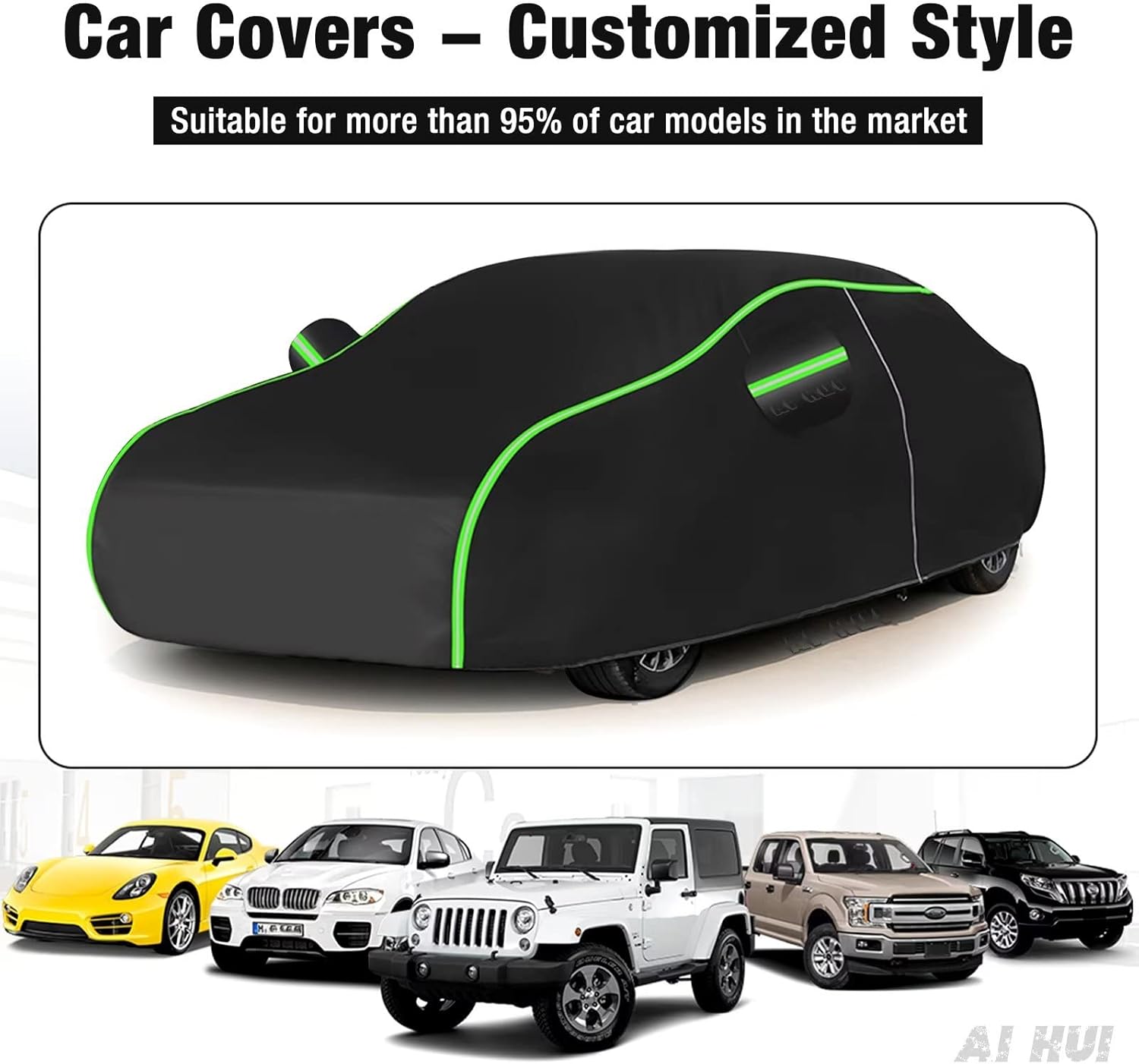 Funda para automóvil compatible con Peugeot 5008 (2016-2022), funda impermeable para automóvil para todo tipo de clima, 6 capas, cubierta completa