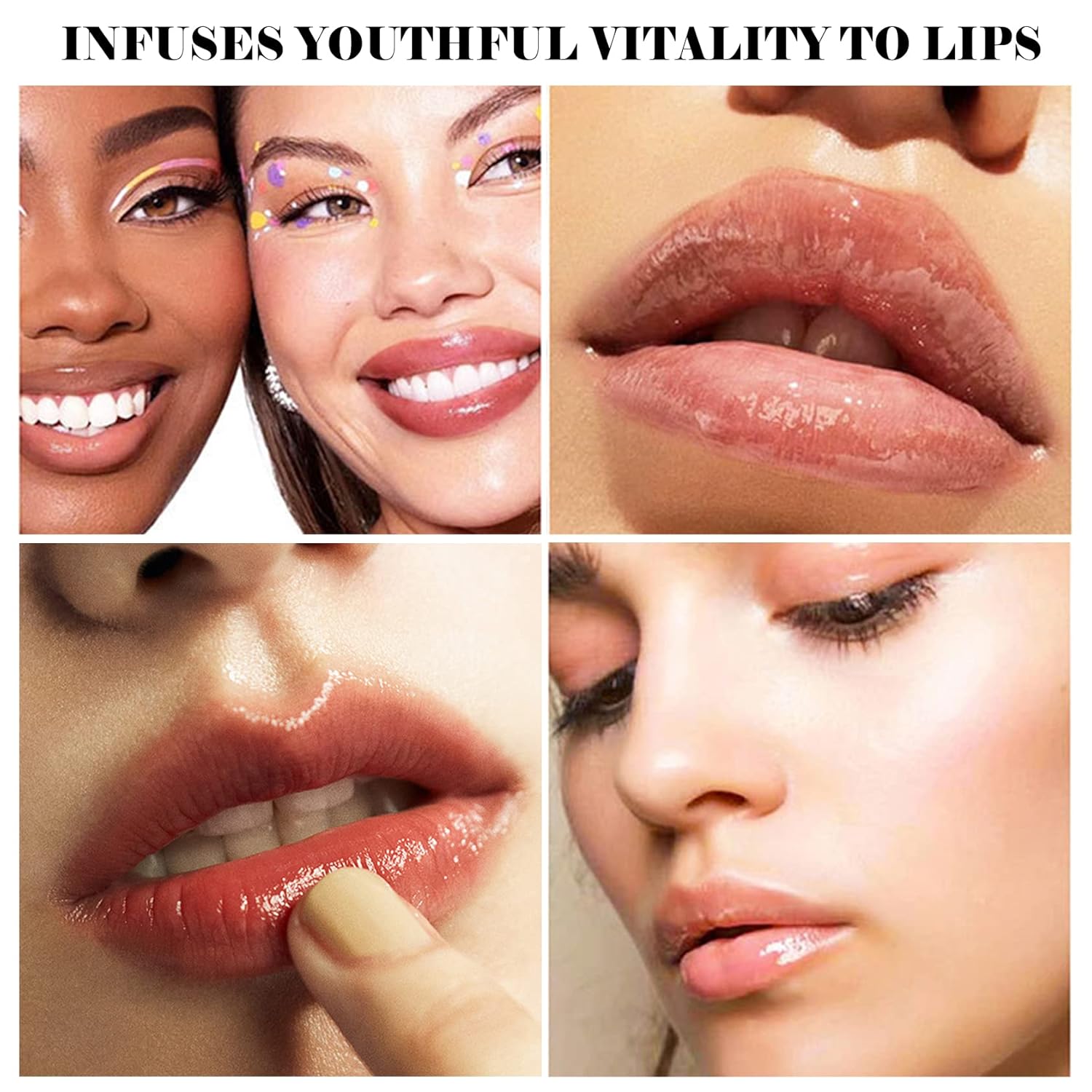 AWCCXMYM 2 unidades de aceite de labios transparente, brillo labial, bálsamo labial, cuidado de labios, transparente, iluminar, larga duración,