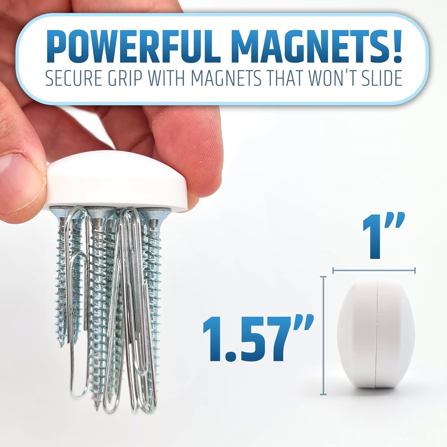 Potentes pesos magnéticos antiondulación para una experiencia de baño sin salpicaduras, envuelta en silicona de 360, nunca se oxida, imanes pesados
