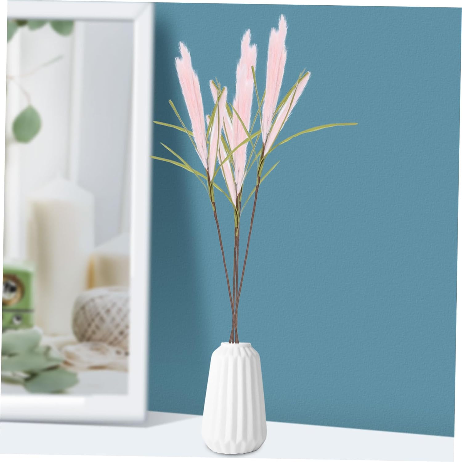 Abaodam 16 Pcs Simulated Reed Grass Natural Dried Artificial Dried Flowers Bouquet Flower Arrangement Grass Decorative Grass Home Accessories Vase
