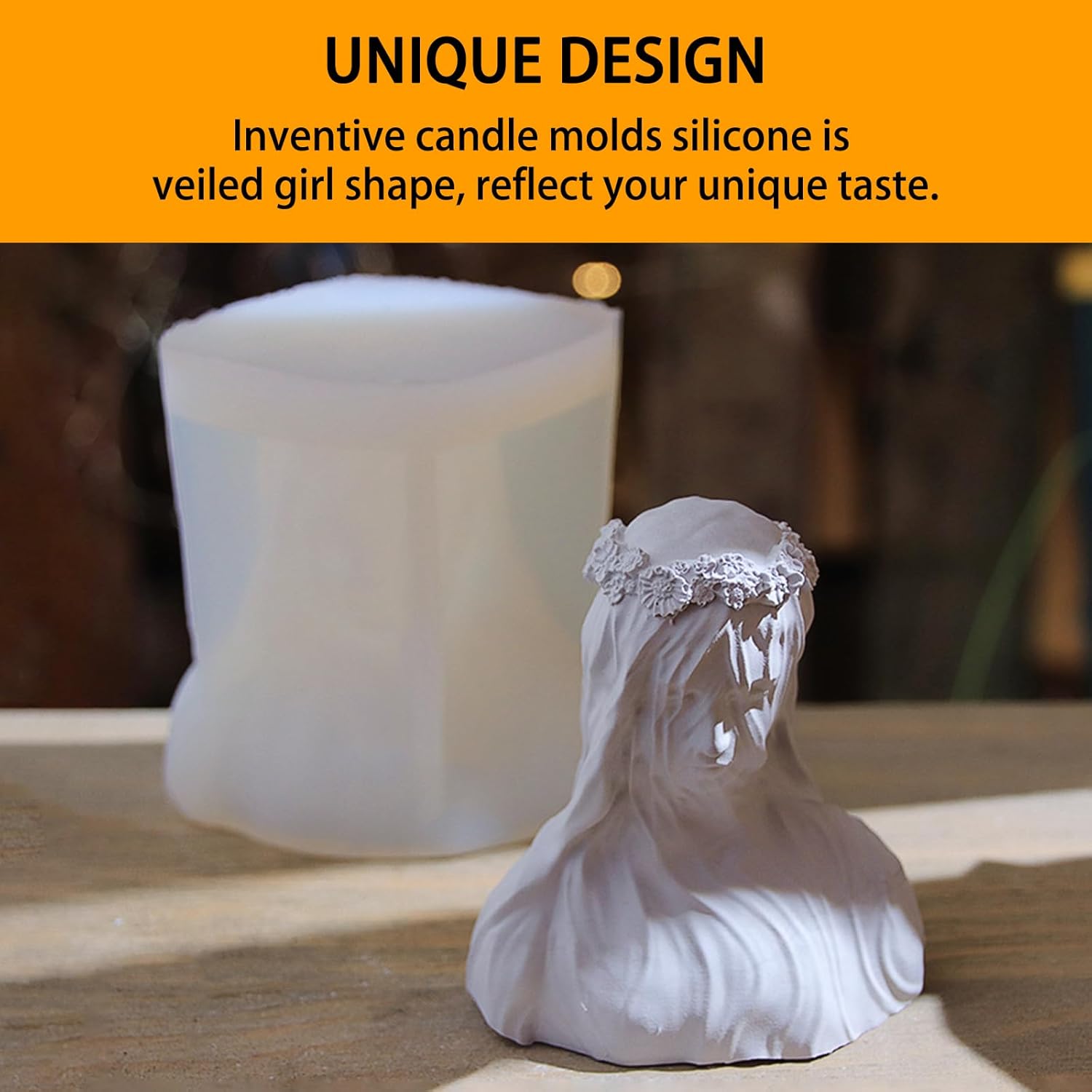 Moldes de silicona para velas de niña veladas 3D, moldes de vela corporal para hacer velas, aroma, cera de soja, jabón, yeso, resina epoxi,
