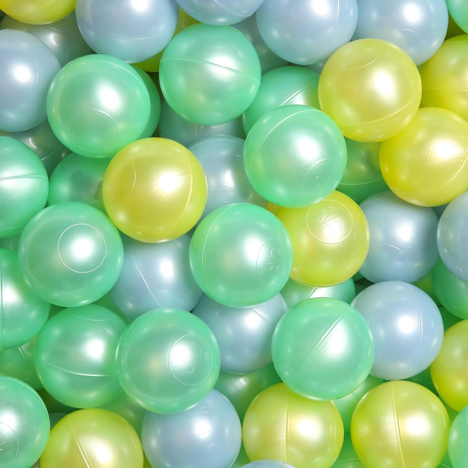 Realhaha Pelotas de piscina para bebé, temática oceánica, paquete de 100 unidades, crea una aventura submarina para tu pequeño, 3 colores de perlas