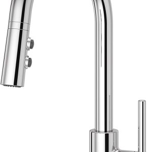 Pfister LG529ESAS Stellen React Touch-Free 1 – Grifo de cocina electrónico extraíble sin contacto con 1 manija, incluye placa decorativa con junta Pfister LG529ESAS Stellen React Touch-Free 1 – Grifo de cocina electrónico extraíble sin contacto con 1 manija, incluye placa decorativa con junta