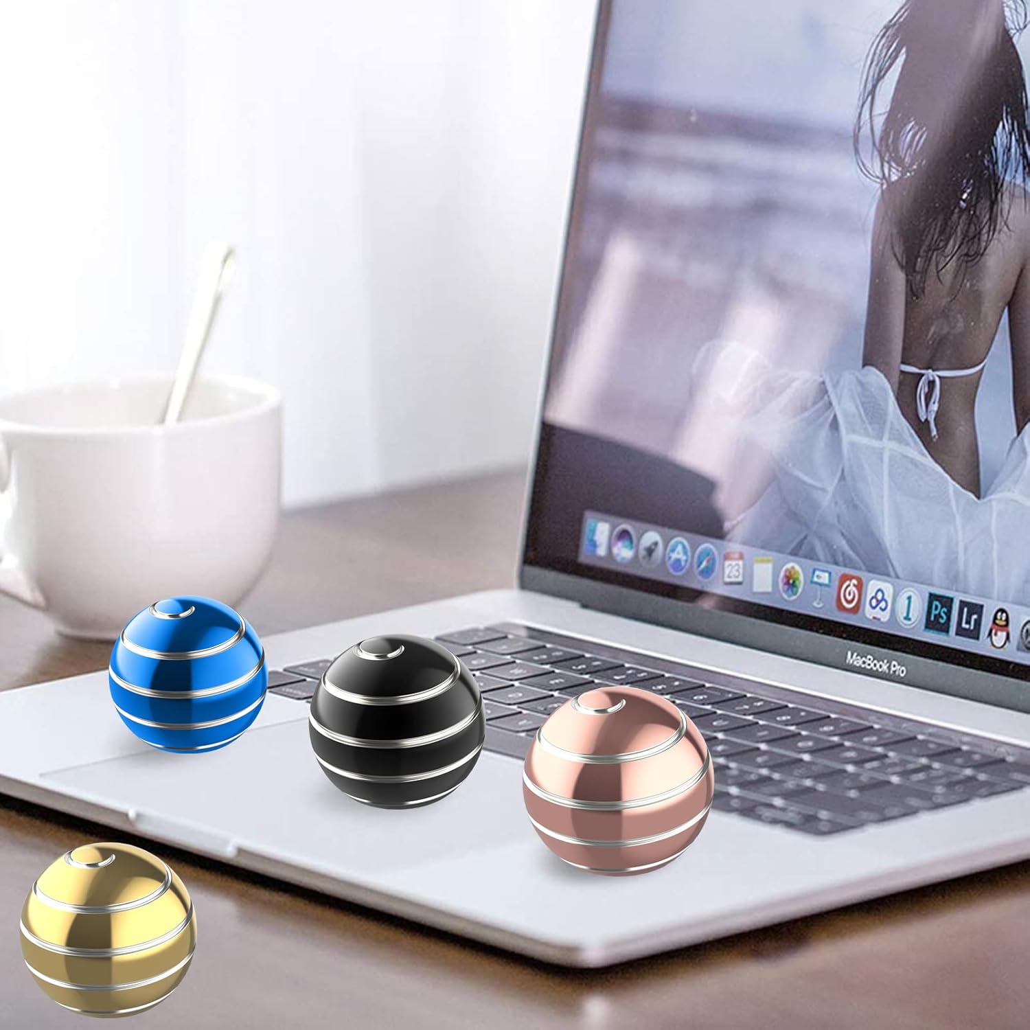 Apqdw Juguetes de escritorio Kinetic Fidget para adultos, juguetes de escritorio giratorios cinéticos de 1.77 pulgadas para la oficina para adultos,