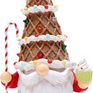 Hodao Decoración de gnomo de hombre de jengibre de Navidad, mesa de invierno, figuras enanas de elfo sueco, Tomte, elfo, decoración interior del Hodao Decoración de gnomo de hombre de jengibre de Navidad, mesa de invierno, figuras enanas de elfo sueco, Tomte, elfo, decoración interior del