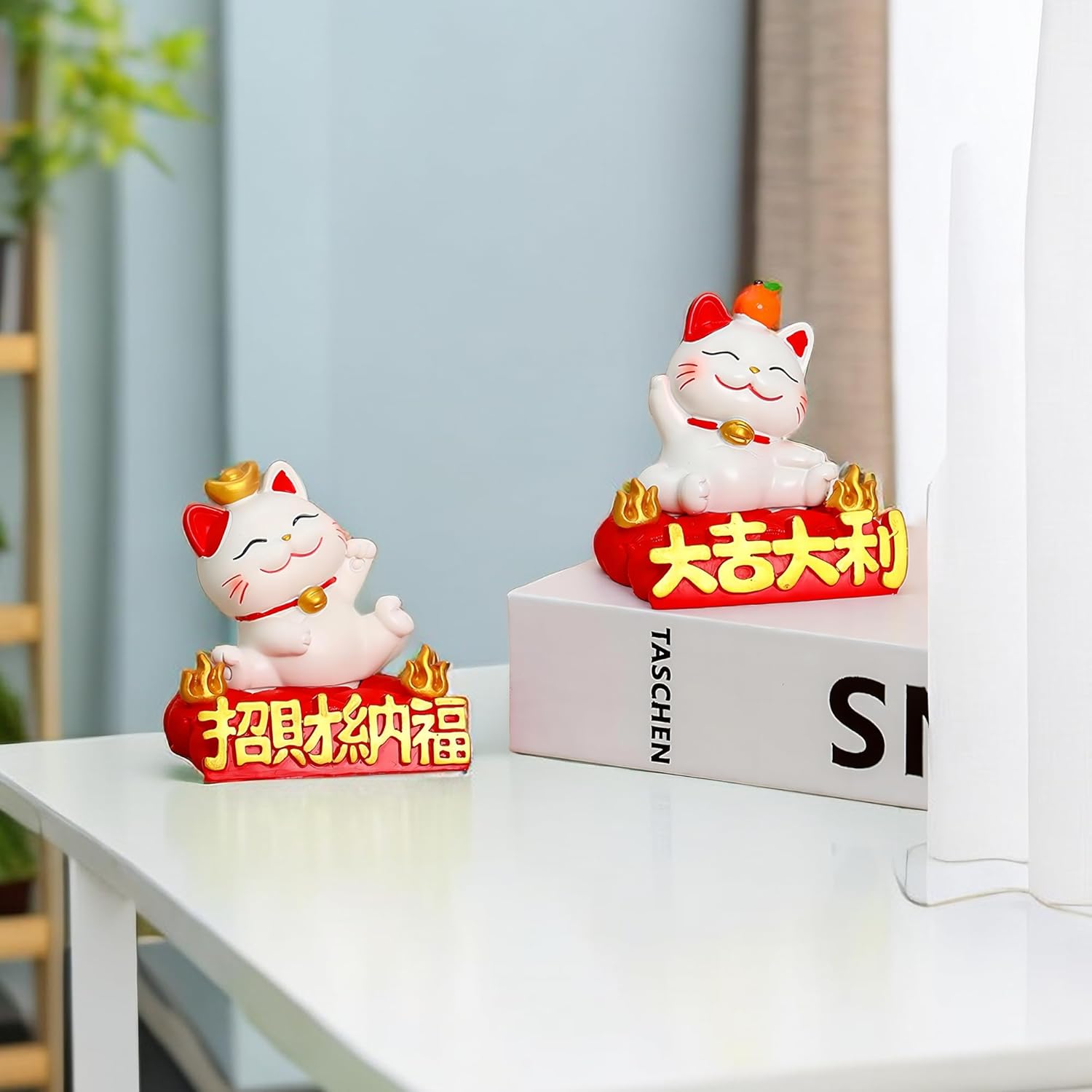 Creative Home Cute Charm Cat Teléfono móvil Lazy Holder Oficina Escritorio Decoración Pieza Decoración Pieza Sala de estar (Disfruta de una vida