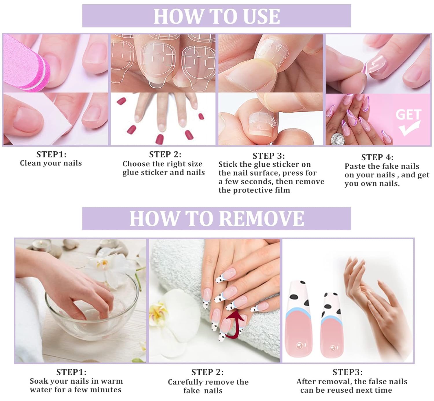 TMLECE TM Uñas postizas a presión de Halloween, 24 unidades, uñas postizas cuadradas medianas con pegamento para mujeres, niñas, adolescentes con