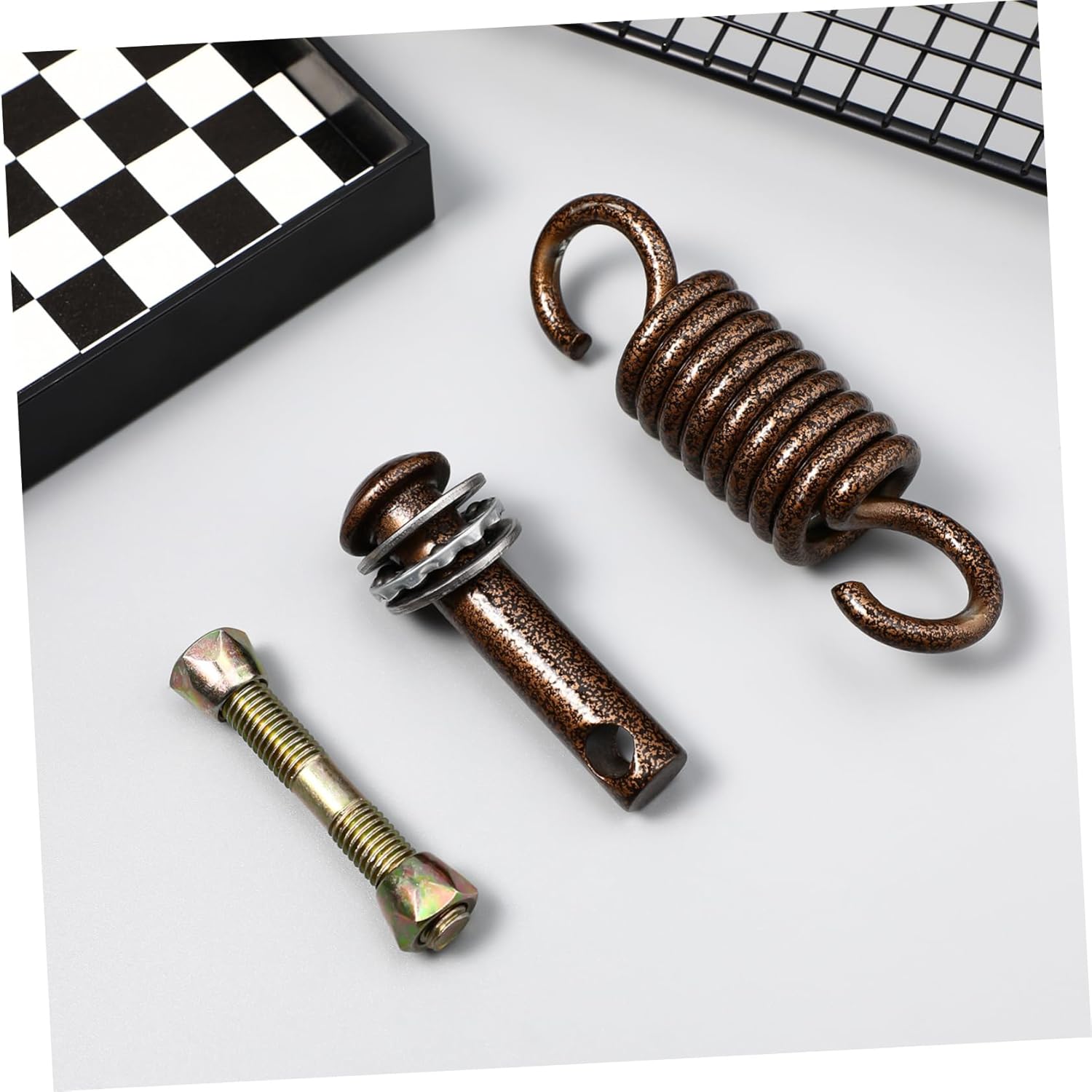Sosoport Juego de 2 juegos de resorte con gancho colgante para silla colgante, hamaca de resorte, silla de patio, kit de estiramiento, hamaca al