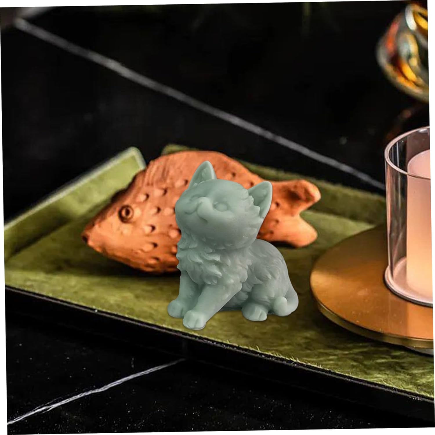Gato Silicona Jabón Vela Molde Fondant Chocolate Candy Cake Decoración Hornear Pastelería Herramientas Resina Polímero Arcilla Molde  Moldes