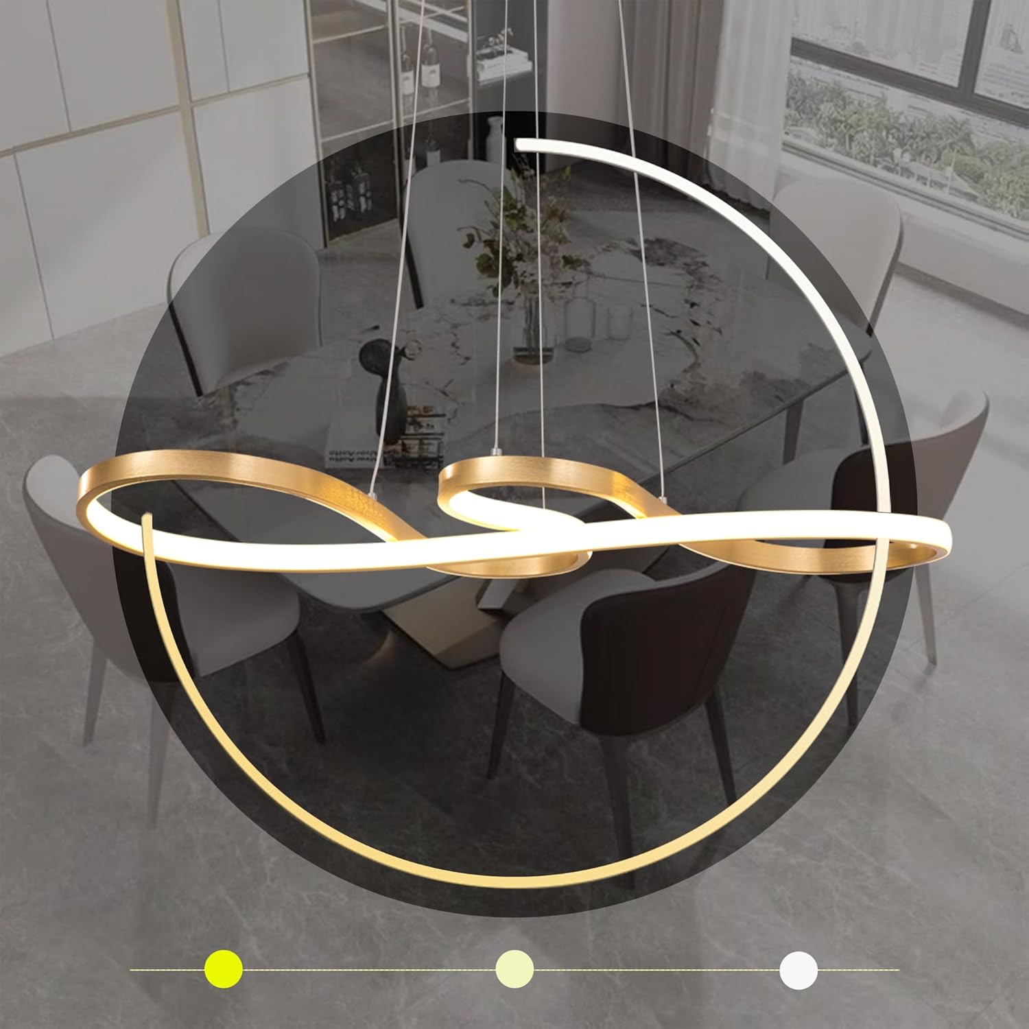 Lámpara LED moderna, lámpara colgante regulable con control remoto, lámpara colgante de montaje empotrado, ajustable, comedor, cocina, isla,