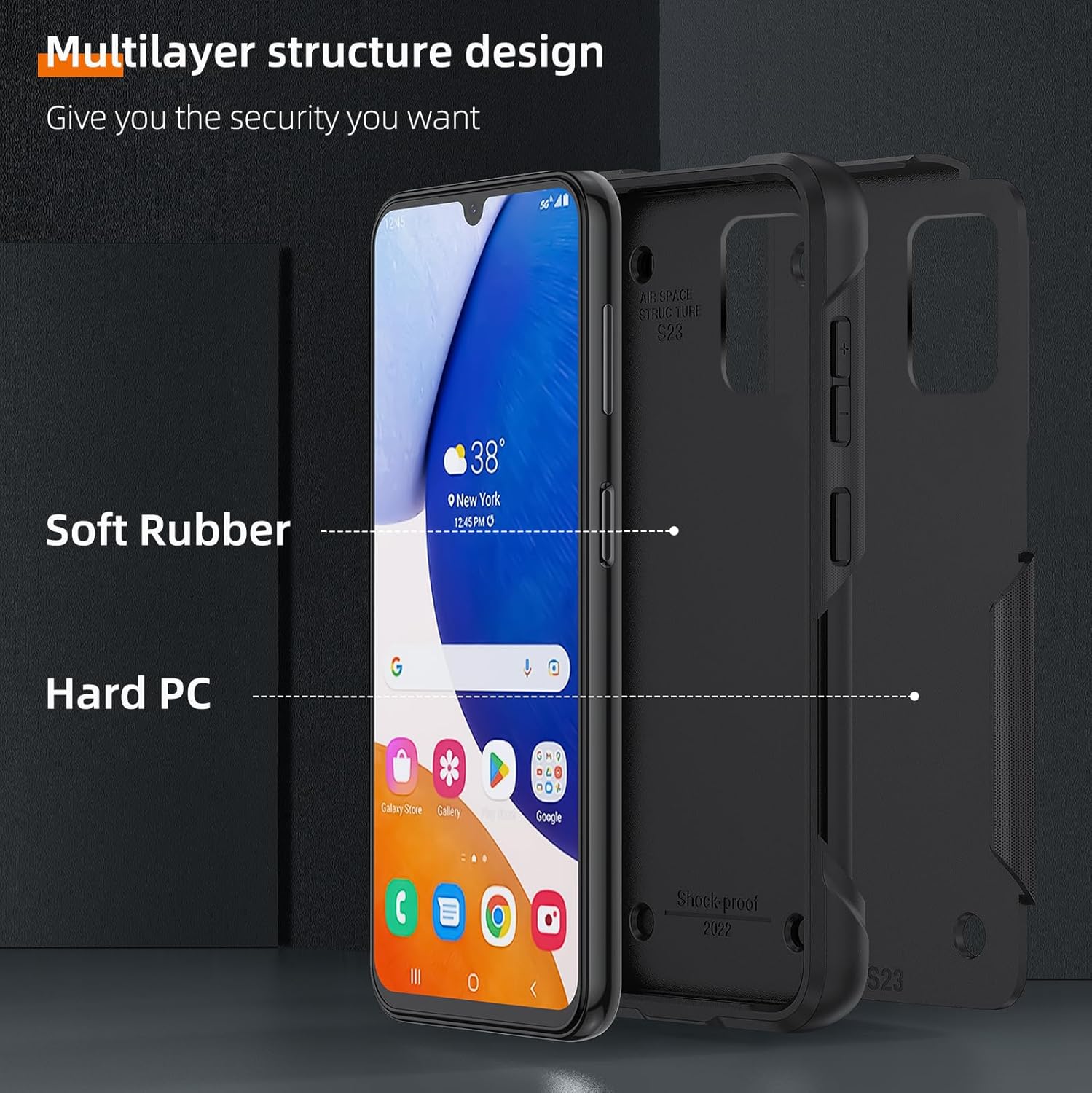Funda para Moto G Stylus 5G 2023, resistente de doble capa de policarbonato duro y silicona suave, resistente a prueba de golpes, funda protectora