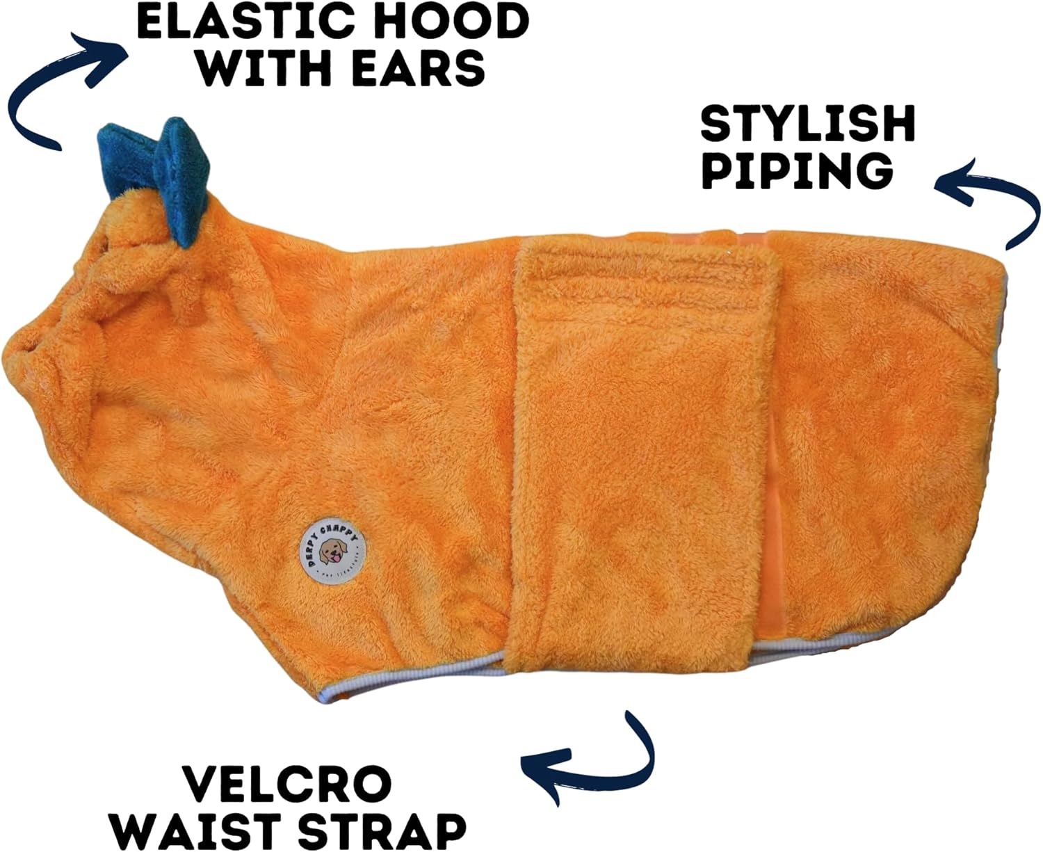 Toalla de baño de alta calidad para perros, bata de microfibra súper absorbente para perros y gatos pequeños, medianos y grandes, elegante y