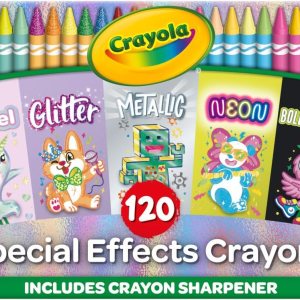 Crayola Crayones en colores especiales (120 quilates), suministros de arte para niños, regalos para niños y niñas Exclusivo de Tienda Crayola Crayones en colores especiales (120 quilates), suministros de arte para niños, regalos para niños y niñas Exclusivo de Tienda