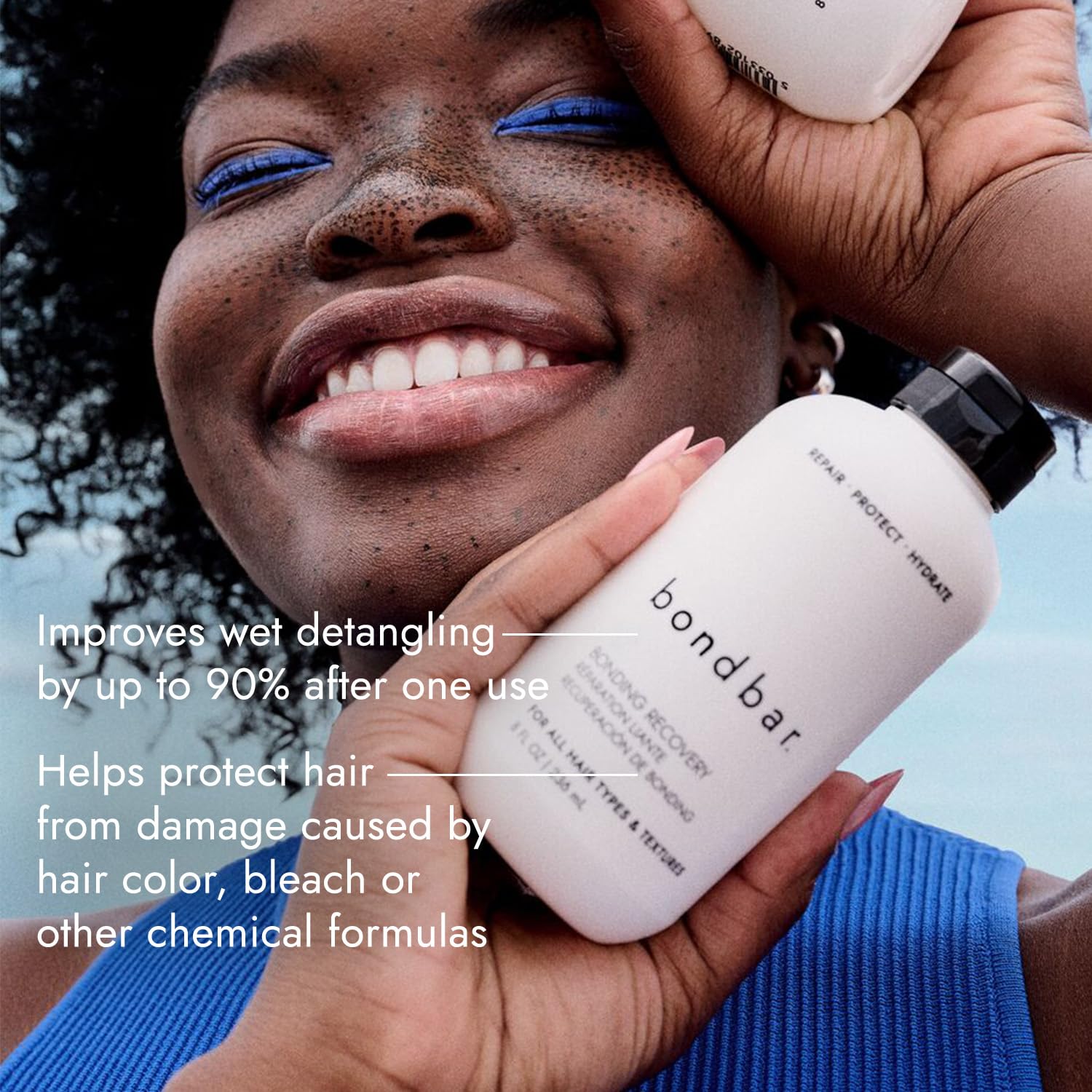 bondbar Tratamiento para cabello dañado, repara, protege e hidrata el cabello teñido o tratado químicamente, vegano, libre de crueldad, 8 onzas