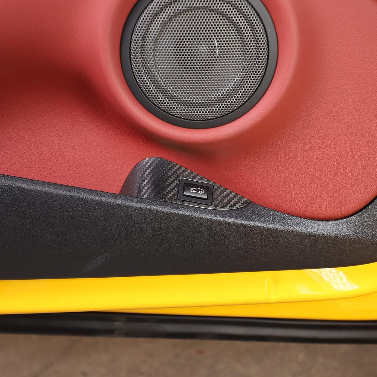 Marco protector decorativo para interruptor de maletero de automóvil, borde de fibra de carbono real, apto para Toyota Supra GR A90 A91 MK5