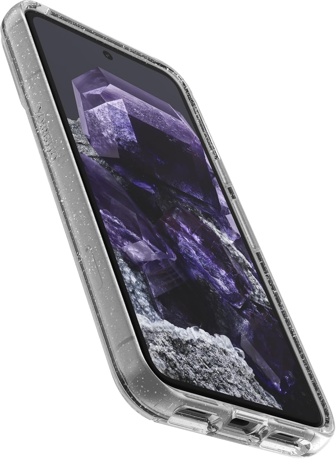 OtterBox Funda transparente para Google Pixel 8 Symmetry Series – STARDUST (transparentebrillante), ultra elegante, compatible con carga