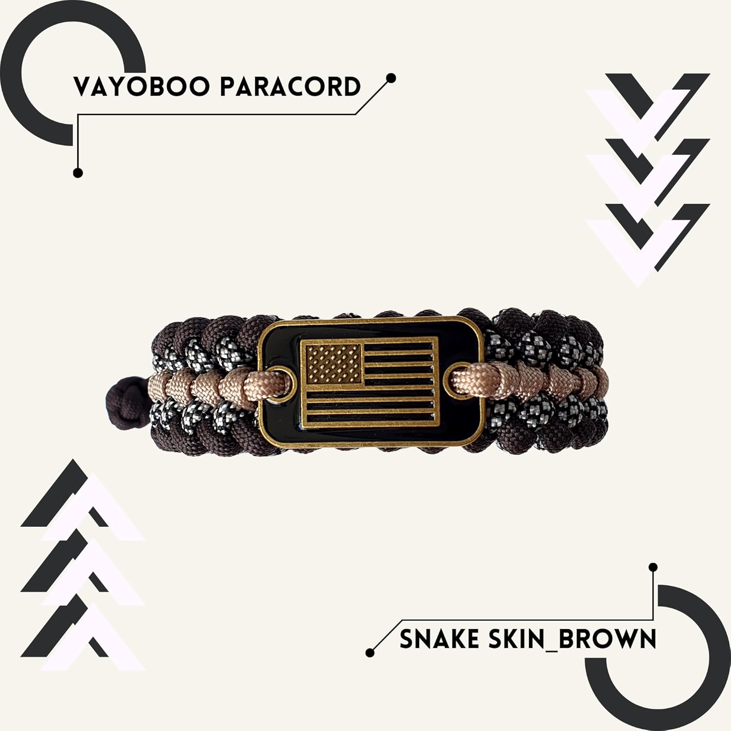 Pulsera de paracaídas  Pulseras militares de veteranos del ejército de Estados Unidos para hombres, pulsera táctica trenzada multiusos de