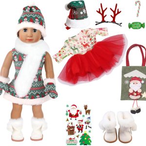 15 piezas de ropa de muñeca de 18 pulgadas de invierno, incluyendo accesorios de muñeca, ropa de muñeca, zapatos de muñeca, bufanda de muñeca, 15 piezas de ropa de muñeca de 18 pulgadas de invierno, incluyendo accesorios de muñeca, ropa de muñeca, zapatos de muñeca, bufanda de muñeca,