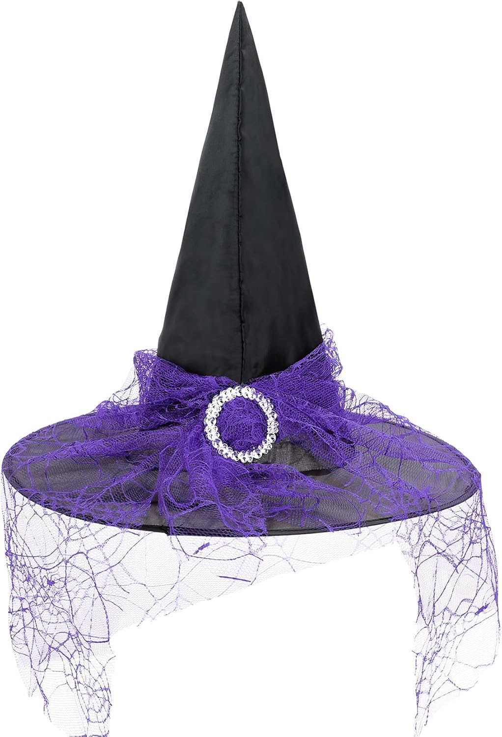 Durio Witch Hats for Women Lace Witches Hats Halloween Witch Costume for Women Wizard Hat Bulk 2 Pcs Halloween Costumes