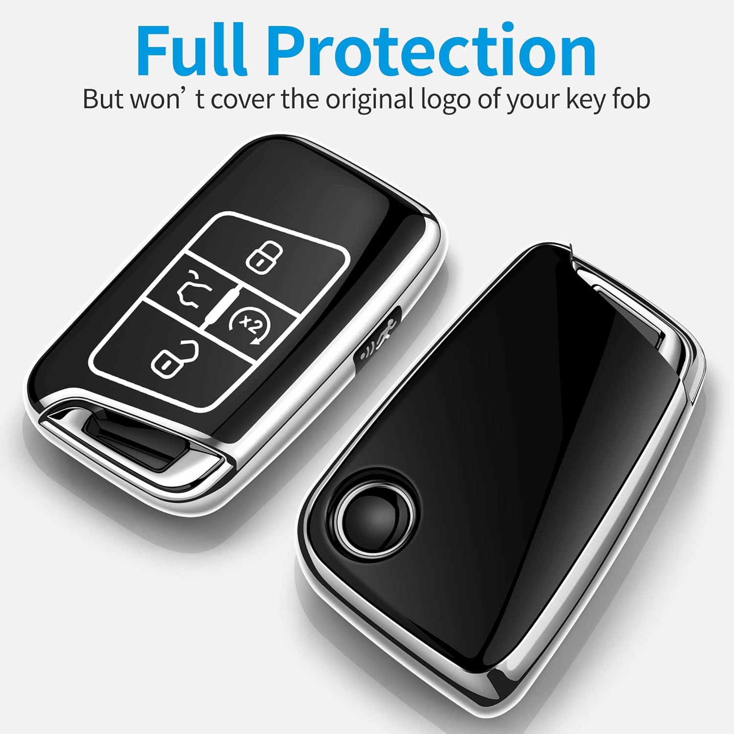 Tukellen Funda para llavero Volkswagen, funda de TPU suave de alta calidad con protección completa para llavero VW Tiguan Atlas Jetta Passat Golf