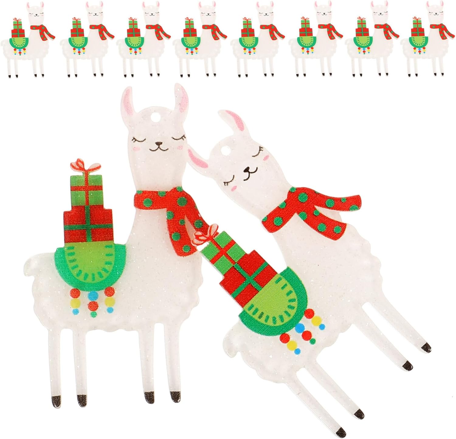 EXCEART 10 dijes colgantes de alpaca, abalorios únicos de alpaca de Navidad, cuentas acrílicas para hacer collares, aretes, joyería