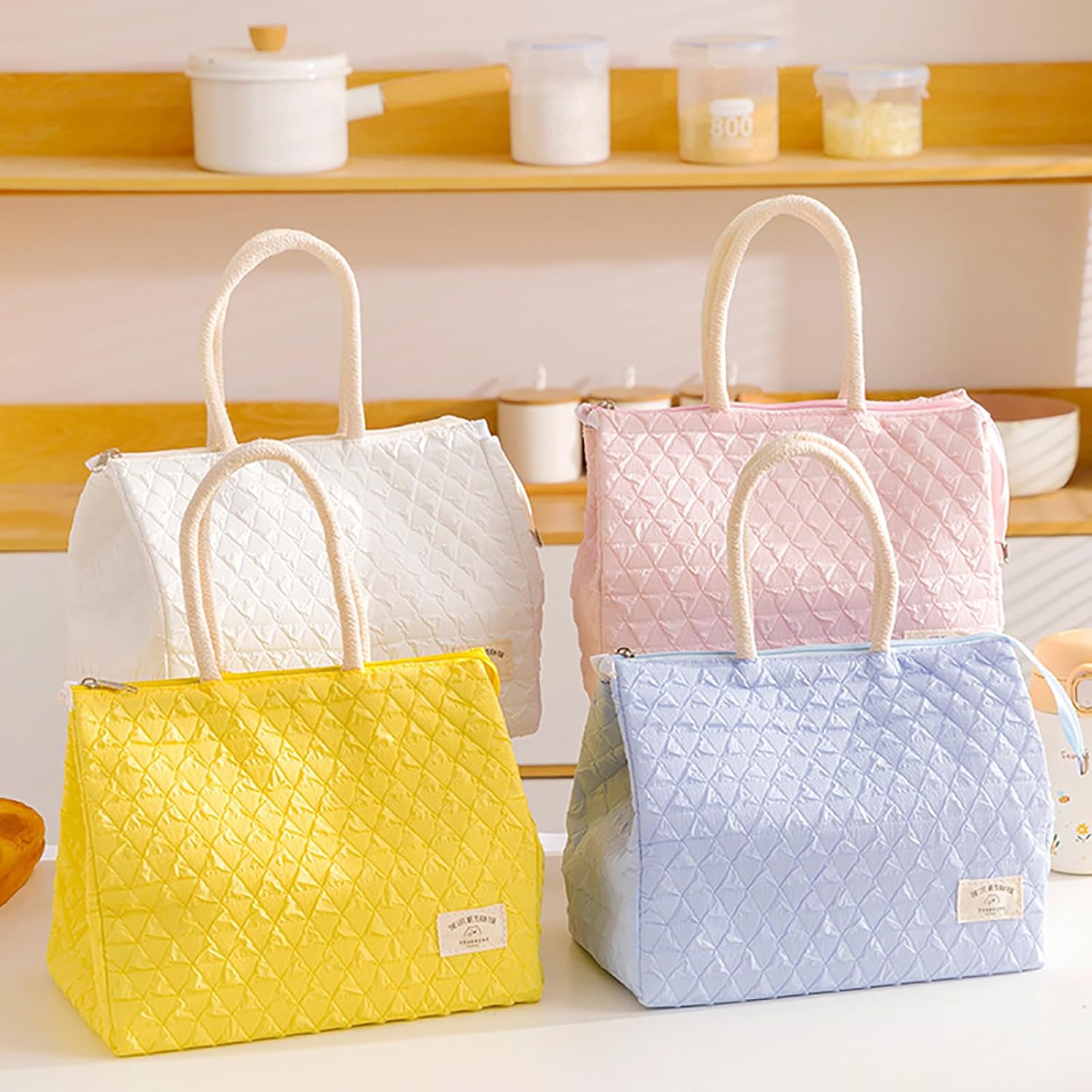 Hoomall Bolsa de almuerzo aislada, bolsa de almuerzo reutilizable para picnic, bolsas térmicas a prueba de fugas para el trabajo, oficina, picnic o