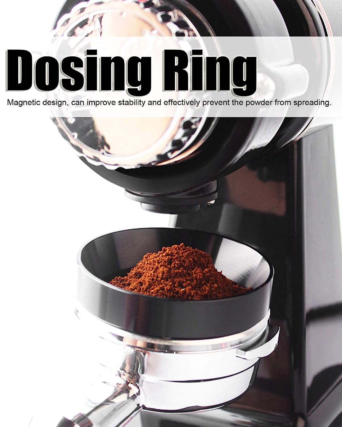 Anillos de dosificación, embudo de dosificación de espresso, compatible con anillo de dosificación de café magnético, embudo de anillos de