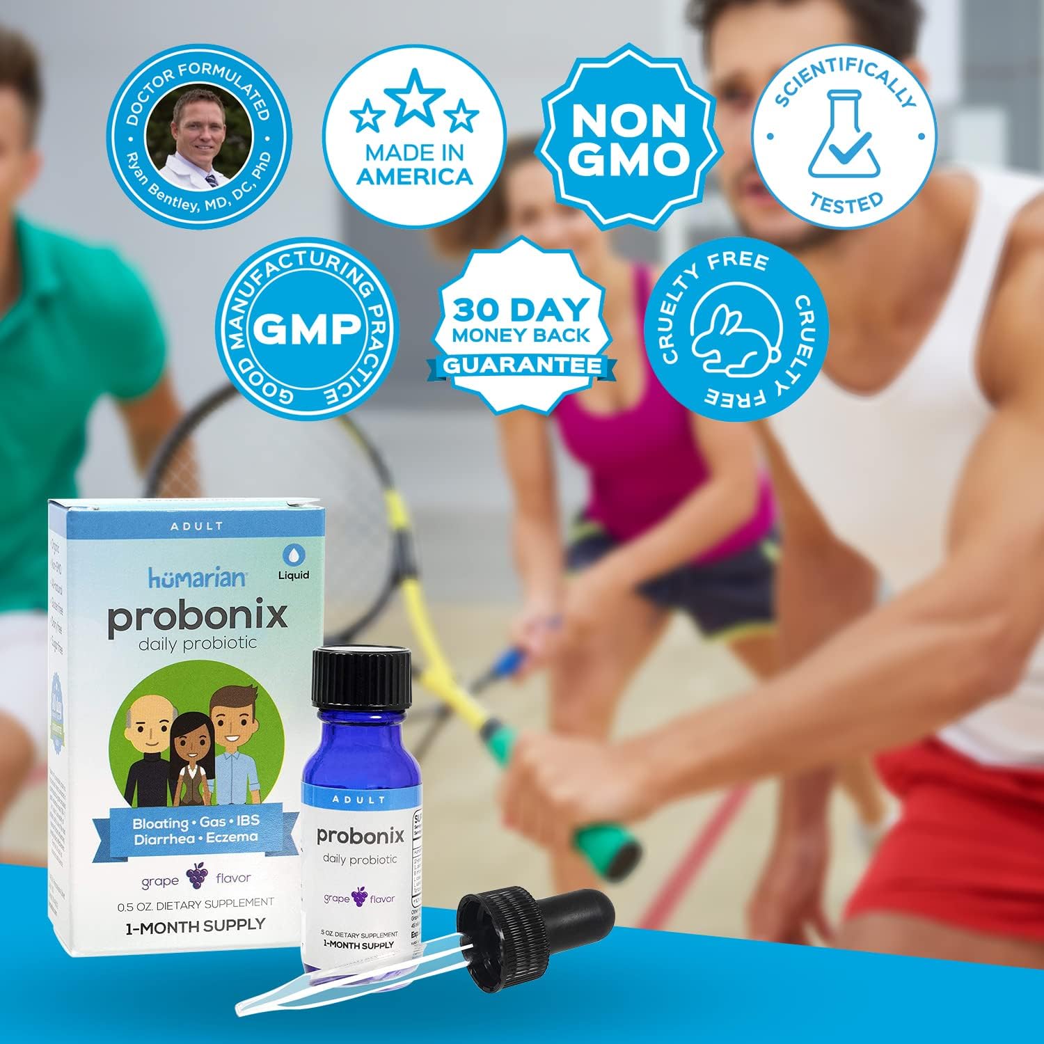 probonix # 1líquido Probiotico gotasIdeal para la hinchazón, Gas, estreñimiento, el SII, Colitis ulcerosa, diverticulitis, Lactosa Intolerancia,