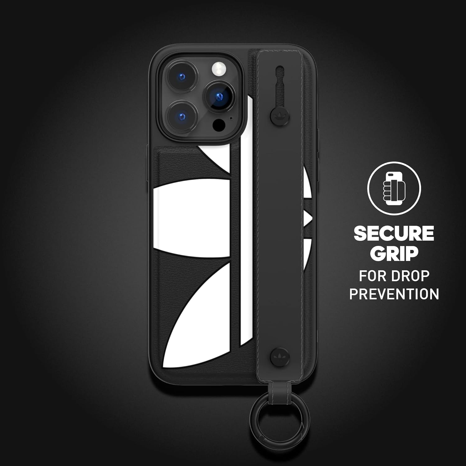 adidas Funda diseñada para iPhone 14 Pro Max con agarre y soporte para teléfono  Protección contra caídas y correa de mano  Compatible con carga