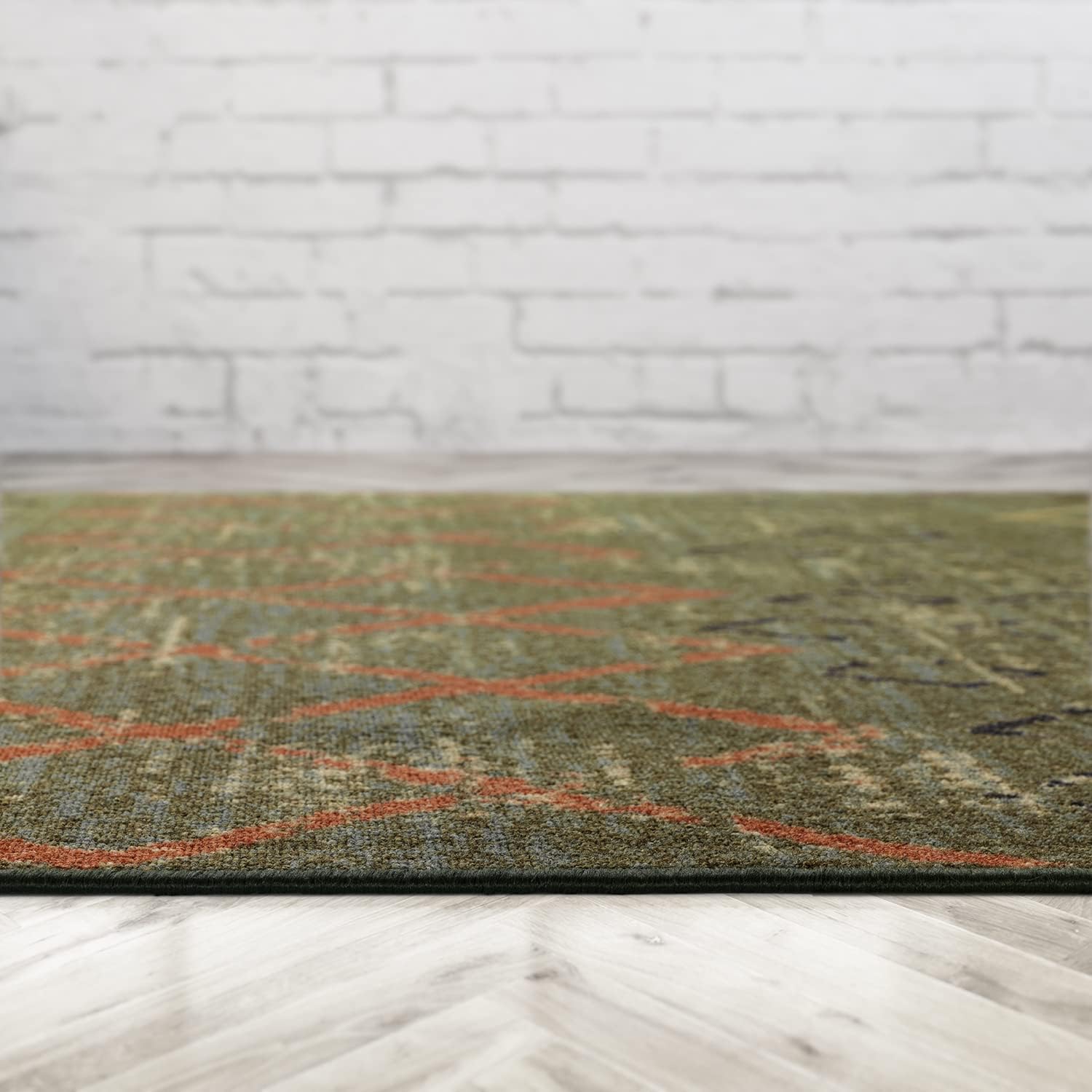 Antep Rugs – Alfombras antideslizantes de 8 x 10 pies (antideslizante) con parte trasera de goma, de estilo antiguo, bohemio, marroquí y con pelo