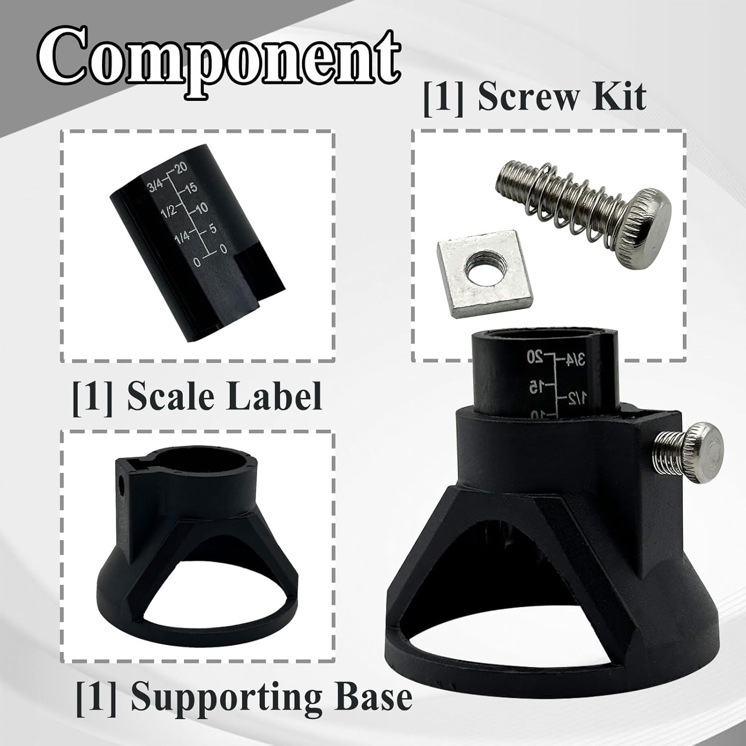 2 piezas 565 kits de corte multimaterial, kit de accesorios de guía de corte para herramienta rotativa, 34 pulgadas de profundidad