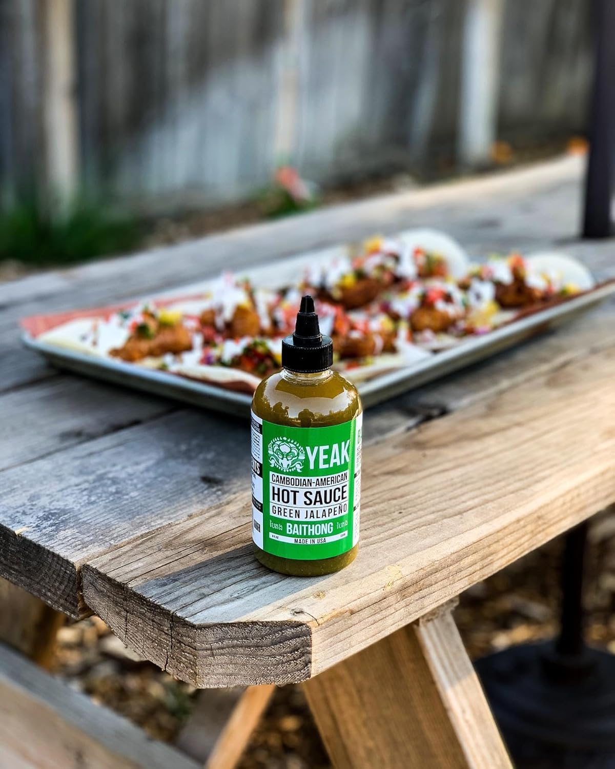 Yeak Inc Salsa picante Baithong Green Jalapeño para filetes Fideos Tacos Salsa Camboyano-Americana (Jalapeño Verde BAITHONG) Nivel de calor Medio